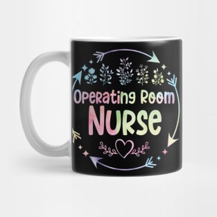 Operating Room Nurse cute floral watercolor Mug